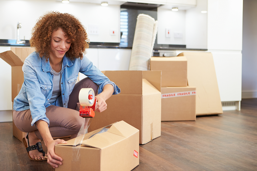 boxes labeled for packing